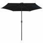 Preview: Sonnenschirm mit Aluminium-Mast 270x246 cm Schwarz