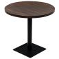 Preview: Bistrotisch MDF und Stahl Rund 80×75 cm Dunkle Esche