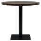 Preview: Bistrotisch MDF und Stahl Rund 80×75 cm Dunkle Esche