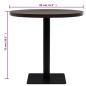 Preview: Bistrotisch MDF und Stahl Rund 80×75 cm Dunkle Esche