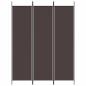 Preview: 3-tlg. Paravent Braun 150x200 cm Stoff
