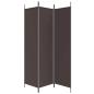 Preview: 3-tlg. Paravent Braun 150x200 cm Stoff