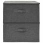Preview: Aufbewahrungsboxen 2 Stk. Stoff 43x34x23 cm Anthrazit