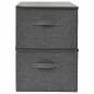 Preview: Aufbewahrungsboxen 2 Stk. Stoff 43x34x23 cm Anthrazit
