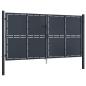 Preview: Gartentor aus Stahl 300 x 150 cm Anthrazit