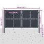 Preview: Gartentor aus Stahl 300 x 150 cm Anthrazit