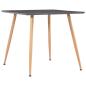 Preview: ARDEBO.de - Esstisch Grau und Eichefarben 80,5x80,5x73 cm MDF