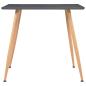 Preview: Esstisch Grau und Eichefarben 80,5x80,5x73 cm MDF