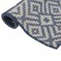 Preview: Outdoor-Teppich Flachgewebe 200x280 cm Blau Gestreift