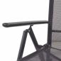 Preview: Liegestuhl Aluminium und Textilene Schwarz