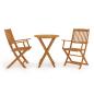 Preview: ARDEBO.de - 3-tlg. Bistro-Set Klappbar Massivholz Akazie