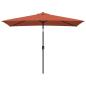 Preview: Sonnenschirm mit Metall-Mast 300x200 cm Terrakotta