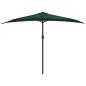 Preview: Balkon-Sonnenschirm mit Alu-Mast Grün 300x155 cm Halbrund