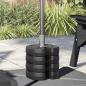 Preview: ARDEBO.de - Pavillon-Gewichte 4 Stk. Schwarz 220x50 mm Beton