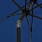 Preview: Sonnenschirm mit LED-Beleuchtung und Alu-Mast 300 cm Azurblau