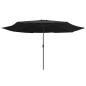 Preview: Sonnenschirm mit Metall-Mast 390 cm Schwarz