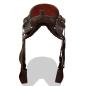 Preview: Western-Sattel, Halfter & Brustblatt Echtleder 17" Braun