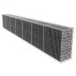 Preview: ARDEBO.de - Gabionenwand mit Abdeckung Verzinkter Stahl 600x50x100 cm