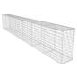 Preview: Gabionenwand mit Abdeckung Verzinkter Stahl 600x50x100 cm