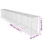 Preview: Gabionenwand mit Abdeckung Verzinkter Stahl 600x50x100 cm