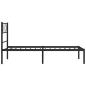 Preview: Bettgestell mit Kopfteil Metall Schwarz 75x190 cm