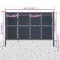 Preview: Gartentor aus Stahl 350 x 175 cm Anthrazit