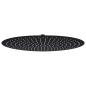 Preview: ARDEBO.de - Regenbrause Edelstahl 50 cm Rund Schwarz