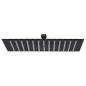 Preview: ARDEBO.de - Regenbrause Edelstahl 25x25 cm Quadrat Schwarz