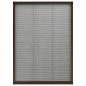 Preview: Insektenschutz-Plissee für Fenster Aluminium Braun 80x120 cm