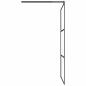 Preview: Duschwand für Walk-In Dusche 100x195cm ESG Halbmattiert Schwarz