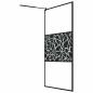 Preview: Duschwand f?r Walk-In Dusche 115x195 cm ESG Steindesign Schwarz