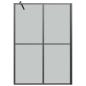 Preview: Duschwand für Walk-in Dusche 140x195 cm Dunkles Sicherheitsglas