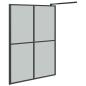 Preview: Duschwand für Walk-in Dusche 140x195 cm Dunkles Sicherheitsglas