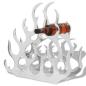 Preview: ARDEBO.de - Flaschenregal für 11 Flaschen Silbern Aluminium