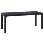 Preview: Gartenbank 110 cm Stahl und WPC Schwarz