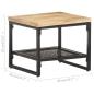 Preview: Beistelltisch 40x40x35 cm Massivholz Mango