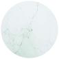 Preview: ARDEBO.de - Tischplatte Wei? ?40x0,8 cm Hartglas in Marmoroptik