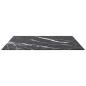 Preview: Tischplatte Schwarz 80x80 cm 6 mm Hartglas in Marmoroptik
