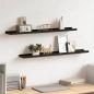 Preview: ARDEBO.de - Bilderleisten 2 Stk. Schwarz 80x9x3 cm MDF