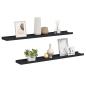 Preview: Bilderleisten 2 Stk. Schwarz 80x9x3 cm MDF