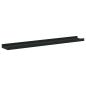 Preview: Bilderleisten 2 Stk. Schwarz 80x9x3 cm MDF