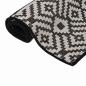 Preview: Outdoor-Teppich Flachgewebe 200x280 cm Schwarz Gestreift