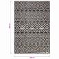 Preview: Outdoor-Teppich Flachgewebe 200x280 cm Schwarz Gestreift
