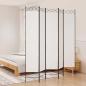 Preview: ARDEBO.de - 5-tlg. Paravent Weiß 200x220 cm Stoff