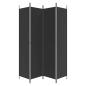 Preview: 4-tlg. Paravent Schwarz 200x220 cm Stoff