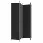 Preview: 4-tlg. Paravent Schwarz 200x220 cm Stoff