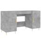 Preview: Schreibtisch Betongrau 140x50x75 cm Holzwerkstoff