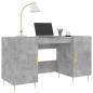 Preview: Schreibtisch Betongrau 140x50x75 cm Holzwerkstoff