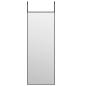 Preview: Türspiegel Schwarz 30x80 cm Glas und Aluminium