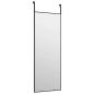 Preview: Türspiegel Schwarz 30x80 cm Glas und Aluminium